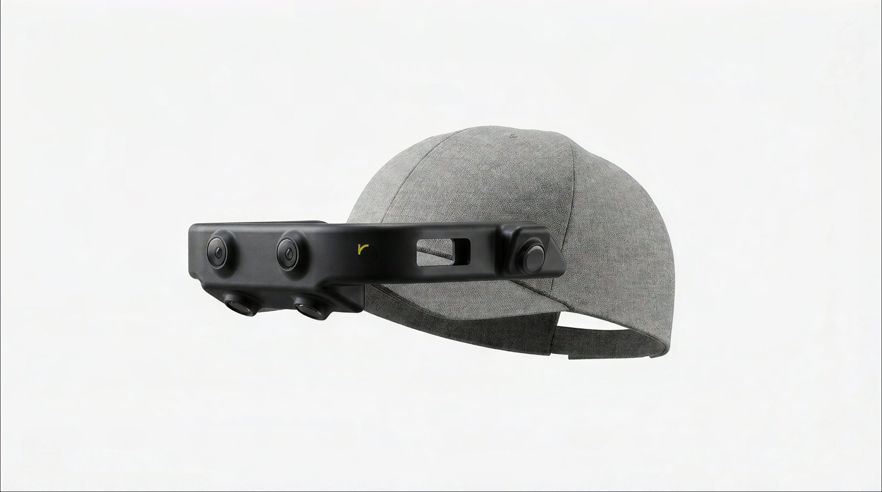 Side view of the Six-camera cap showing the wide camera at the end of the bar
