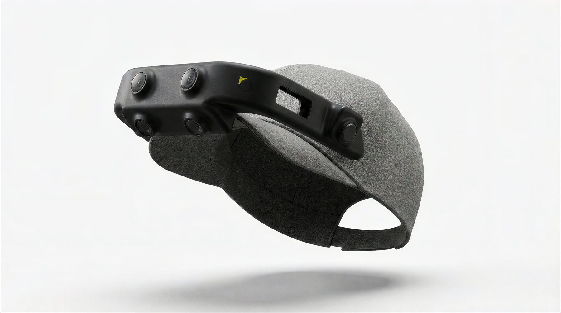 Low angle view of the Six-camera cap showing the two downward cameras under the camera bar